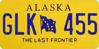 AK license plate GLK455