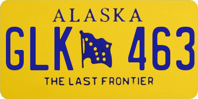 AK license plate GLK463