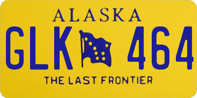 AK license plate GLK464