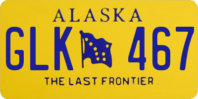 AK license plate GLK467