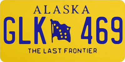 AK license plate GLK469