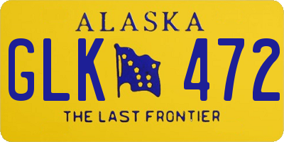AK license plate GLK472