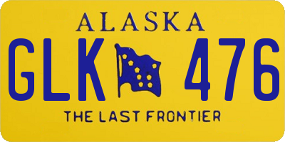 AK license plate GLK476