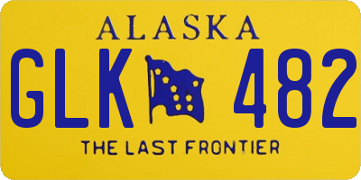AK license plate GLK482
