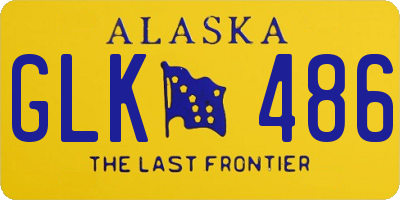 AK license plate GLK486