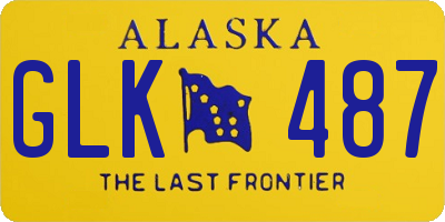 AK license plate GLK487