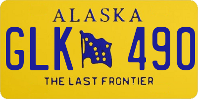 AK license plate GLK490