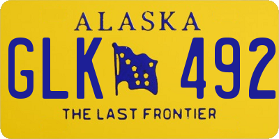 AK license plate GLK492