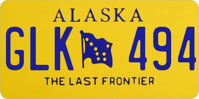 AK license plate GLK494