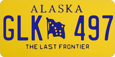 AK license plate GLK497