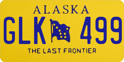AK license plate GLK499