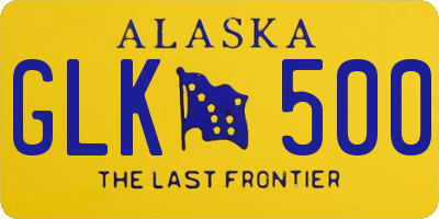 AK license plate GLK500
