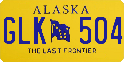 AK license plate GLK504