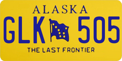 AK license plate GLK505