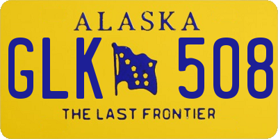 AK license plate GLK508