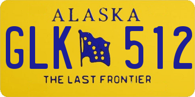 AK license plate GLK512