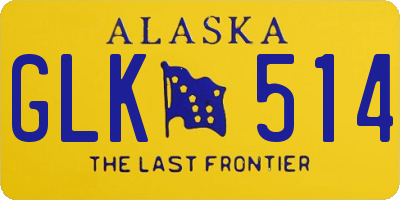 AK license plate GLK514