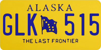 AK license plate GLK515