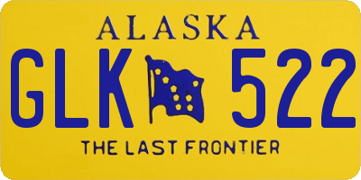 AK license plate GLK522