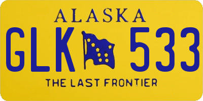 AK license plate GLK533