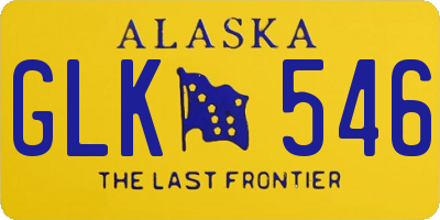 AK license plate GLK546