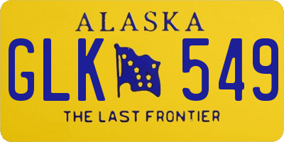 AK license plate GLK549
