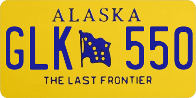 AK license plate GLK550