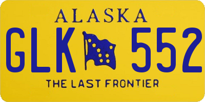 AK license plate GLK552