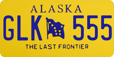 AK license plate GLK555