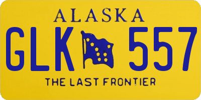 AK license plate GLK557