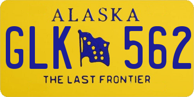AK license plate GLK562