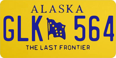 AK license plate GLK564