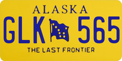 AK license plate GLK565