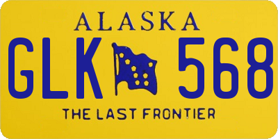 AK license plate GLK568