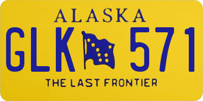 AK license plate GLK571