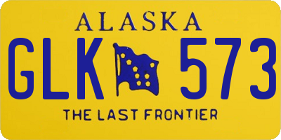 AK license plate GLK573