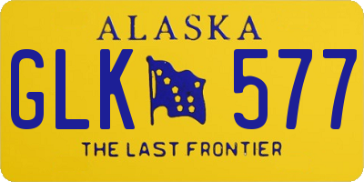 AK license plate GLK577