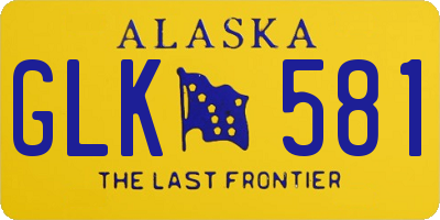 AK license plate GLK581