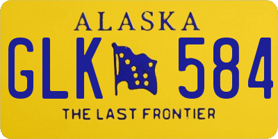 AK license plate GLK584