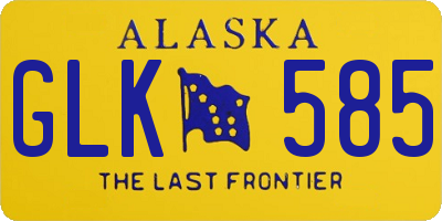 AK license plate GLK585