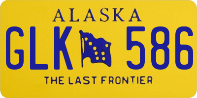 AK license plate GLK586