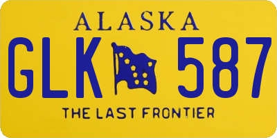 AK license plate GLK587