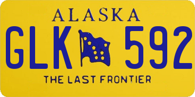 AK license plate GLK592