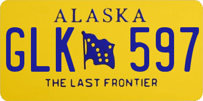 AK license plate GLK597