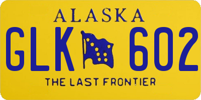 AK license plate GLK602