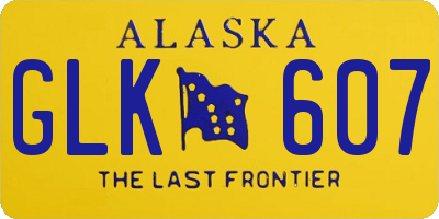 AK license plate GLK607