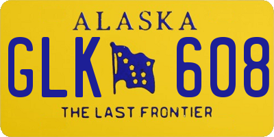 AK license plate GLK608