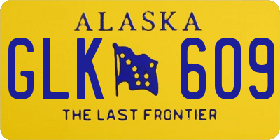 AK license plate GLK609