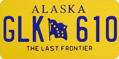 AK license plate GLK610
