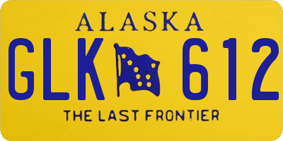 AK license plate GLK612